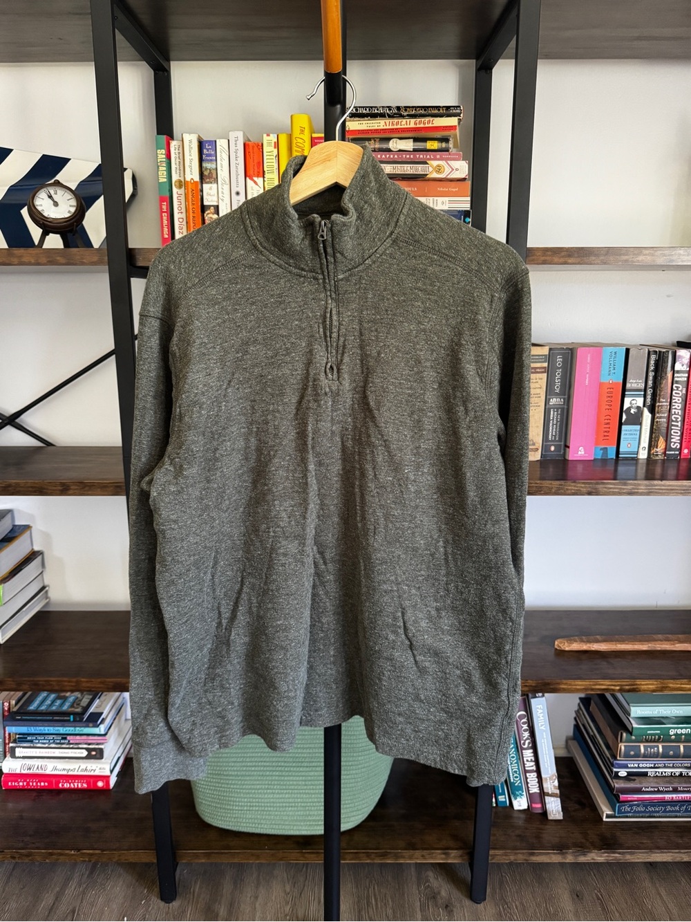 J. Crew •Men's Olive Quarter-Zip Sweater